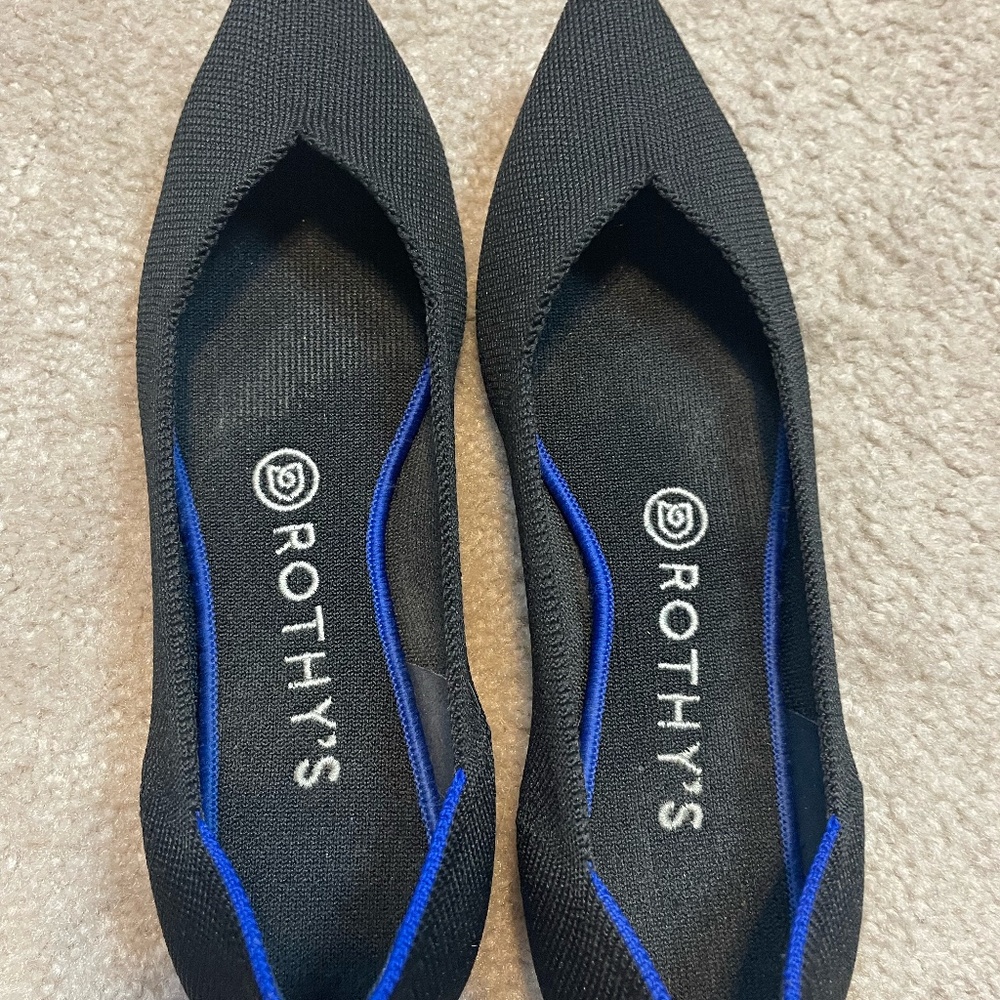 Rothy's Black and Blue Flats